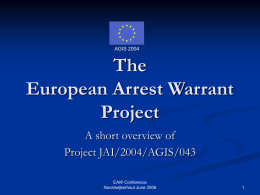 European Arrest Warrant Project