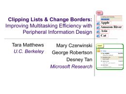 Clipping Lists and Change Borders: Improving Multitasking