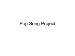 Pop Song Project