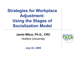 Strategies for Workplace Adjustment: Using the Stages of