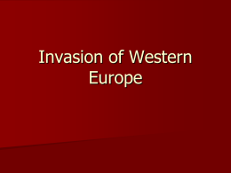 Invasion of Western Europe - Valley View School District