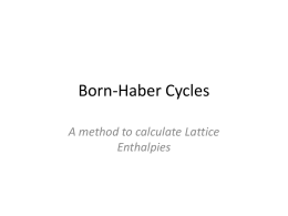 Born-Haber Cycles