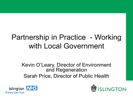 Partnership in Practice - Working with Local Government