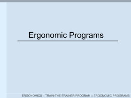 Elements of Ergonomic Programs - Georgia Tech Occupational