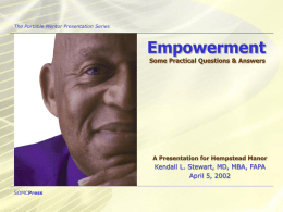 Empowerment Some Practical Questions & Answers