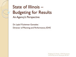IL Budgeting for Outcomes Process