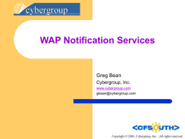 WAP Notification Services