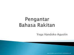 Pengantar Bahasa Rakitan