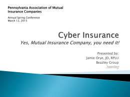 Cyber Insurance Yes, you need it!
