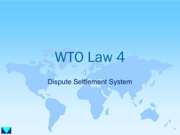 WTO Law - uni