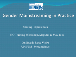 Gender Mainstreaming in Practice