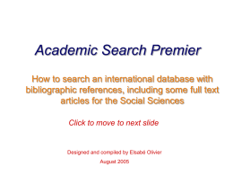 Academic Search Premier - University of Pretoria