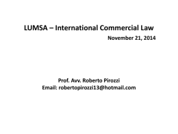 LUMSA – International Commercial Law March 3, 2014