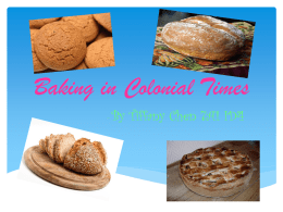 Baking in Colonial Times