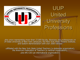 UUP (United University Professions)