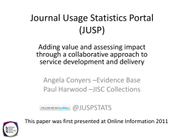 1 - Journal Usage Statistics Portal