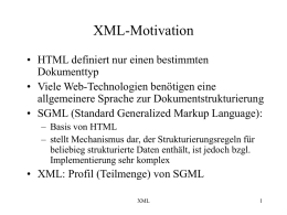 XML-Motivation