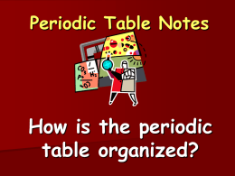 How is the Periodic Table organized?