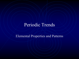 Periodic Trends - La Grange High School