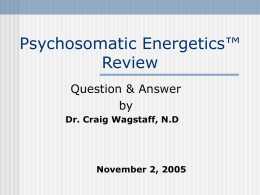 Psychosomatic Energetics™ – Rubimed Homeopathics