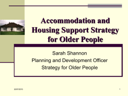 Accommodation and Housing Support Strategy for Older People
