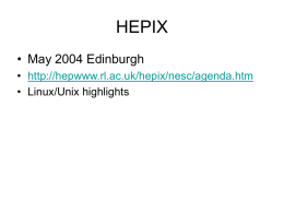 HEPIX - STFC