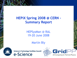 HEPiX Report