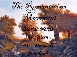 The Romanticism Revolution