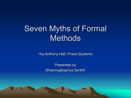 Seven Myths of Formal Methods