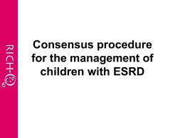 SR and consensus study guidelines for children with ESRD