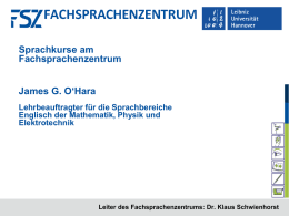 Language courses at the Fachsprachenzentrum Klaus Schwienhorst