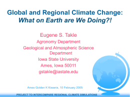 PowerPoint Presentation - Global Change Curricula and