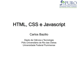 HTML, CSS, Javascript e XML