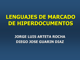 LENGUAJES DE MARCADO DE HIPERDOCUMENTOS