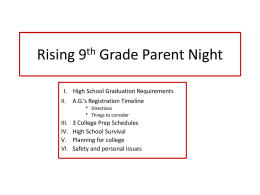 Rising 9th Grade Parent Night - Charlotte