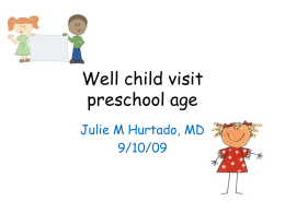 Well child visit pre