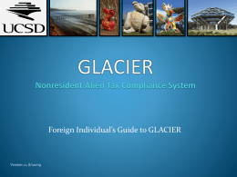 Glacier Nonresident Alien Tax Compli
