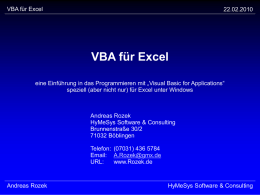 VBA_for_Excel_I - auf den Web