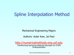 Spline Interpolation Method Power Point