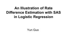 An Illustration of Rate Difference Estimation with SAS in