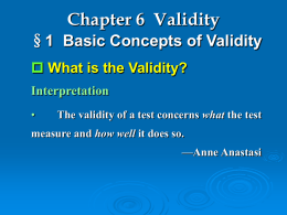 Chapter 5 Validity - East China Normal University