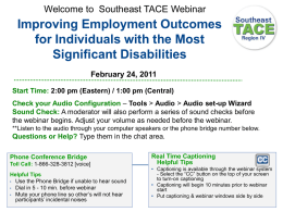 Improving Employment Outcomes for Individuals with the