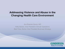 Addressing Violence and Abuse in the Changing Health Care