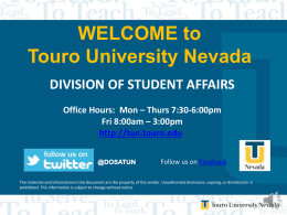 Team–Based Learning: - Touro University Nevada