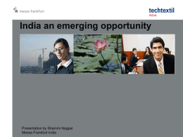 Presentation - Messe Frankfurt India
