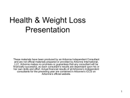 Health & Weight Loss Presentation