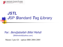 JSTL JSP Standard Tag Library