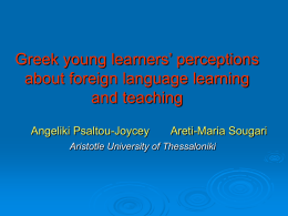 Exploring young learners’ beliefs about foreign language