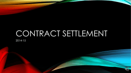 Contract Settlement - Volusia Teacher's Organization