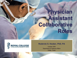 Future Direction of Physician Assistants